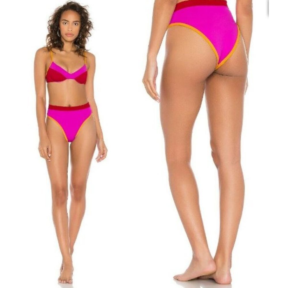 L*Space Color Block Frenchi Bikini Bottom